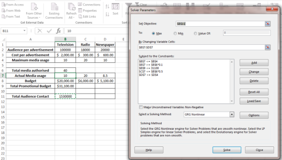 Clear From Access Connections Solver Parameters Properties From Web From Other Existing Sort Refresh From Text Edit Links Co