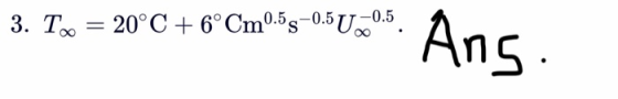 Ans 3·Tm = 20°C + 6。Cm 0.5s-0.5な0.5.