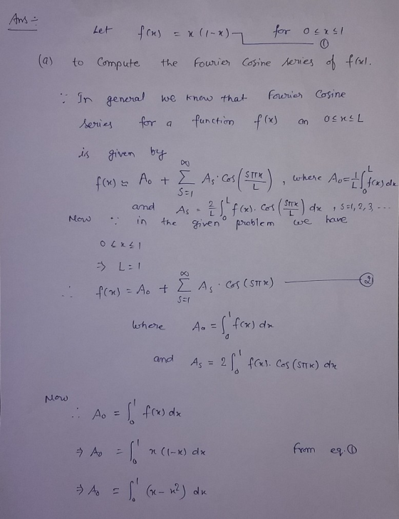 0 (a) to Cơmpute the founien Coyire ,ha)uesơb f(x, In genera we knau that faoer Cosine 人erties for q functor) f(r) on osesL a