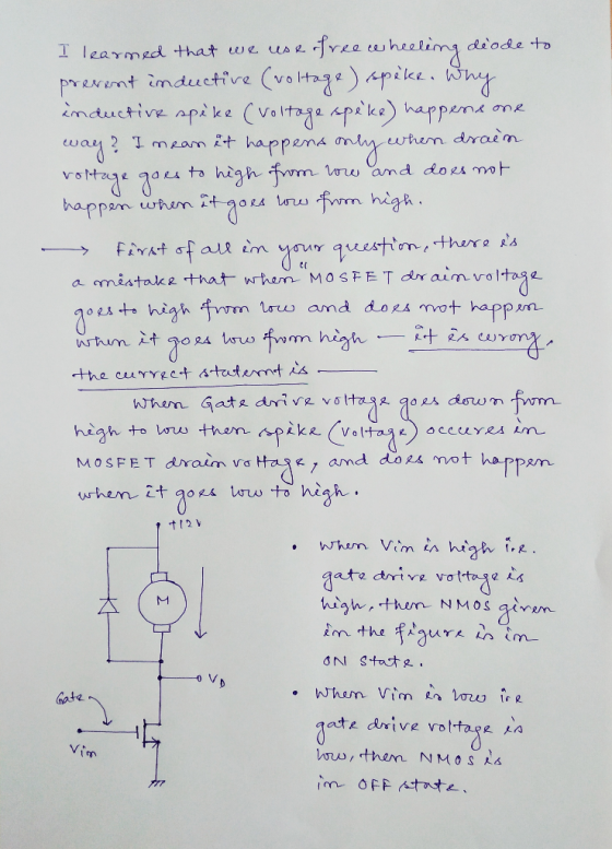 free uhetimg (ve te)apike. ny nductive apike (voltge apike) happena deode to I learmed that we use prenemt imductire ? T mea