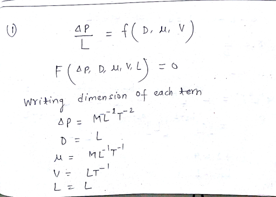 = f( AP D, V F( AP D u, V L dimension 0f each tern lustiaM AP 2 ML T L ME T LT L L