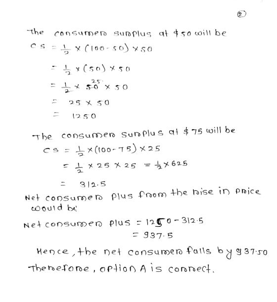 the consumero Sunplus at ill be 2S ニ 1つ50 Tbe consume SunPlu s a 75 will be 312.5 Net consume plus foom the bise in pnice oou