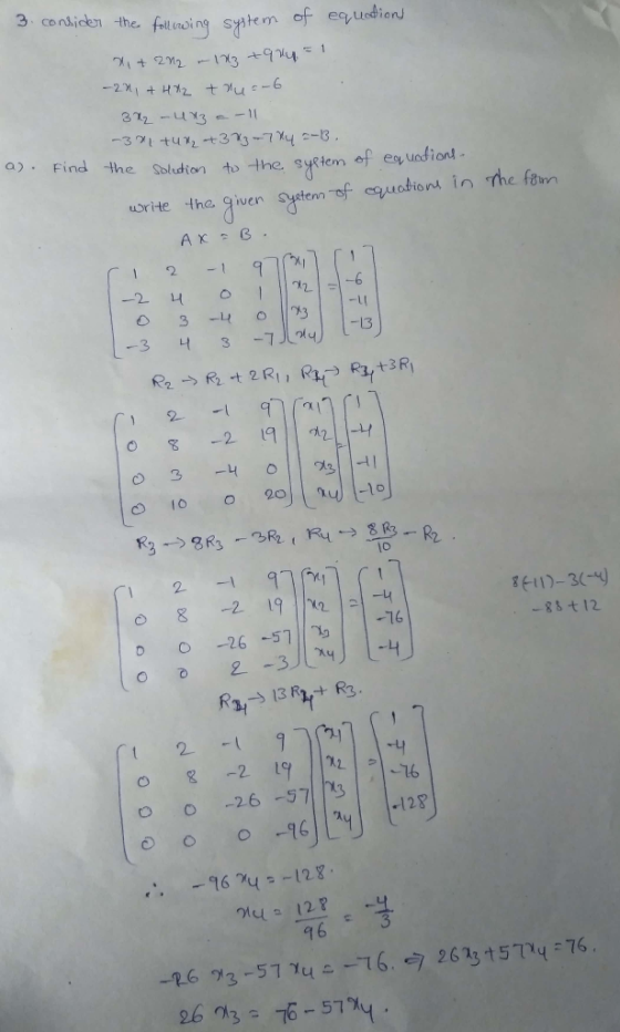 a Find the Soludion to the. sytem of eundion! 12 -13 8-2 1911에2-11-나 一8st12 0-26-5711% 1 1.76 -128 16 y123 26 3 76-57%y