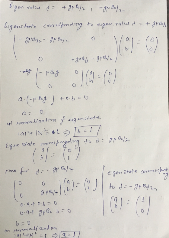 valu g/ Ligenstate comining +3 m/bA obra 0-3 (p B) a. +0.b-0 a: eigenstate off Normaljza tten Eyan state coretgdng Now corres