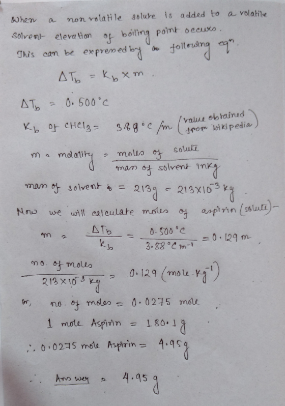 Aohen a non volaile solure is added to a volatile This can be expremedbtfoltruin c An. /vala, obtained mo mal7クman of solve