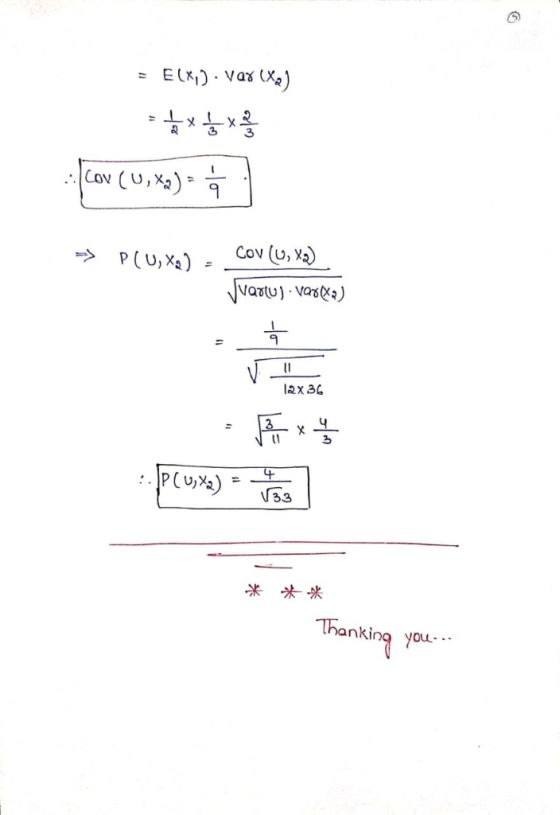Cov (u,%),す Cov (U, X Varus 9 ㄒㄒㄧ ax a0 ·米· 米米 hanking you 下