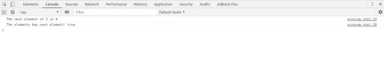 Elements Console Sources Network Performance Memory Application Security Audits Adblock Plus OFilter Default levels ▼ The nex