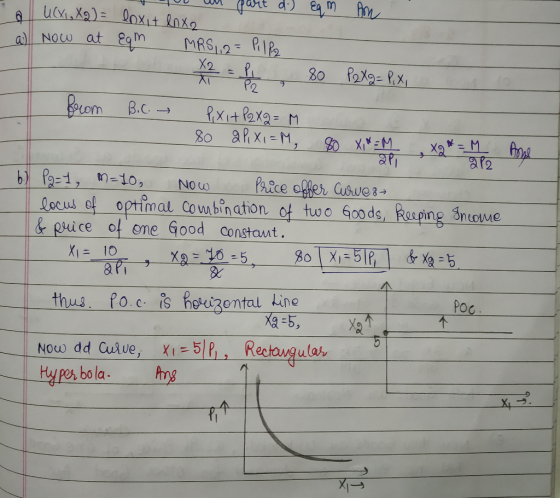 ar2 locus of opimat Cowbin ation ot too GoodsReping ntowe & price ol one Good Constamt. thus, faci 1s fisu3ental Line | Poo