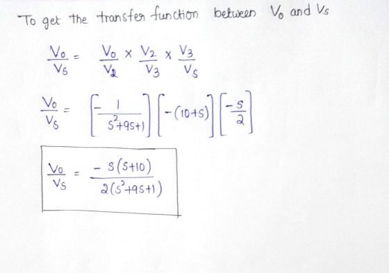 To get the transfen fun chion betwean V and Vs (10+s) s (St10)