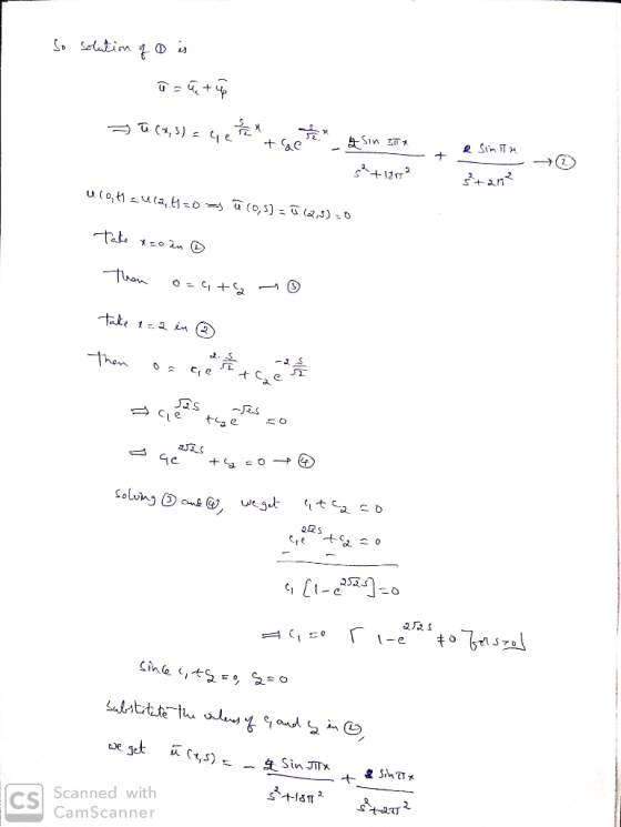 4Sin T R Sin T + ge 12 u(o,t (2, 0 0,S) (2,1) z 0 tatt than 3) よ1ュ i Then te Solung an @ egk L-e e et 4Sin JT ShT + CS Scanne