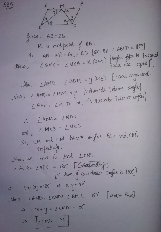 535 A MM iven, A6-2B AB u is mid point 19 Sa, CM and DM biu ngas BeD and coA ruspedbvely CMD 36