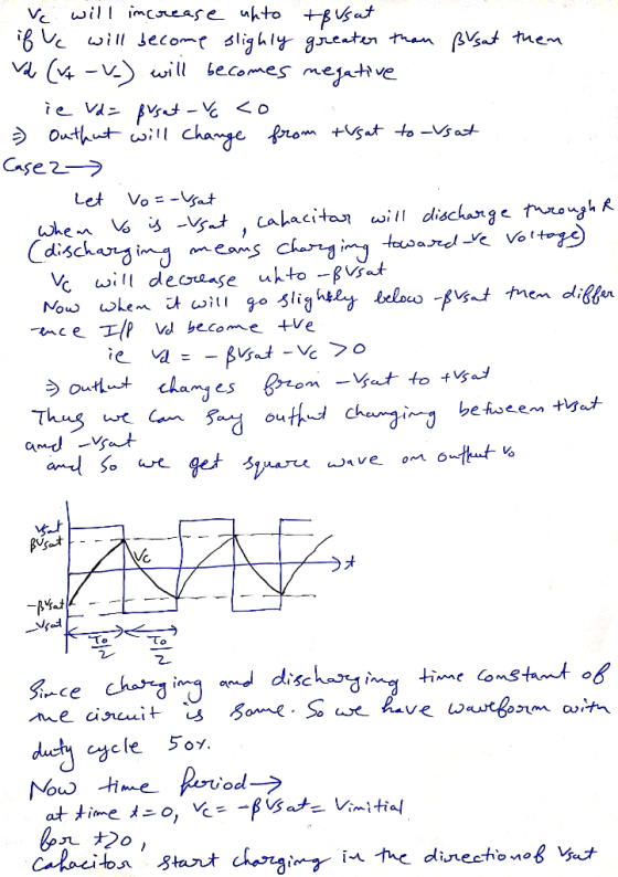 Let Vo=- Sat Vc To то cle 5oy -time period-->
