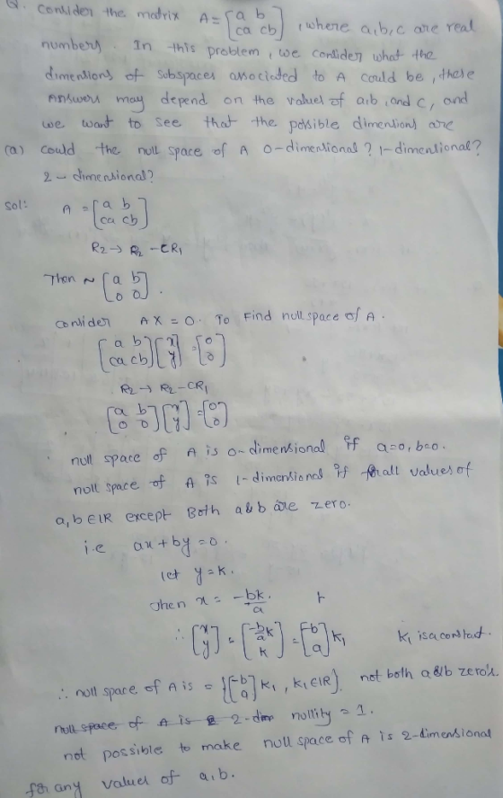 ca cb uhene atb,c one real number . In -his problem, aecodide, what忙 dime ndlons of Sobspaces anocteded to A Could be thee en
