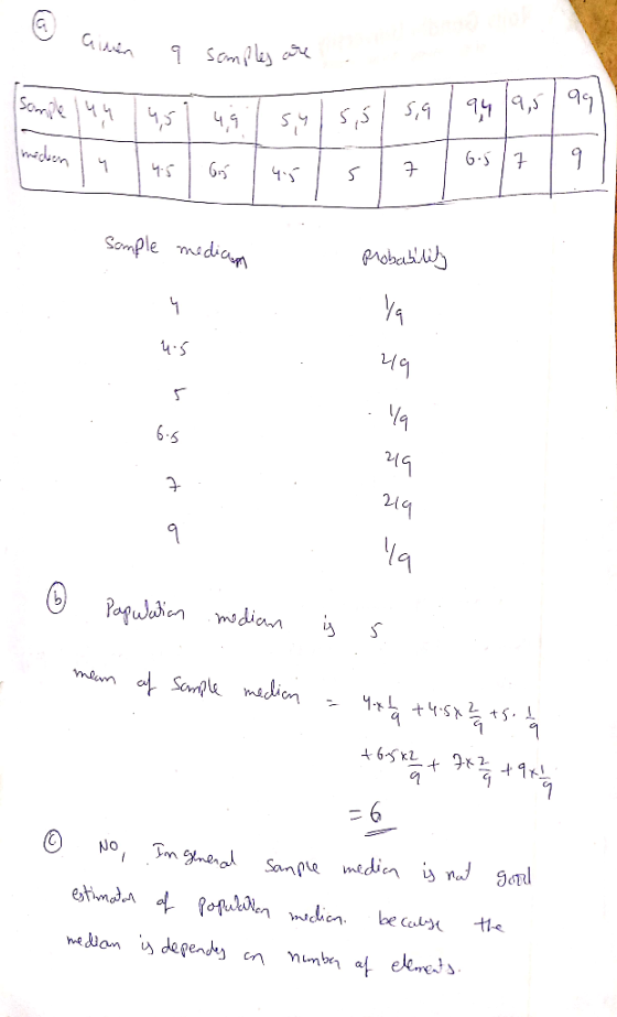 Soie 6.5 meduen Probality Somple msdian 65 Paqudain modian wlion oSeple men NO Sanple medien etimd aOpubiNen mtcdien. be cul