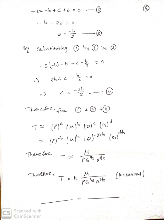 -3a-bt C +d = o 2 aSubstituting O by in (2 -3-) b+4 (4 Therc fre, from eM)boLa) Theve fre, T 3)2 D Thefhre, (le= Cohstaut Cs