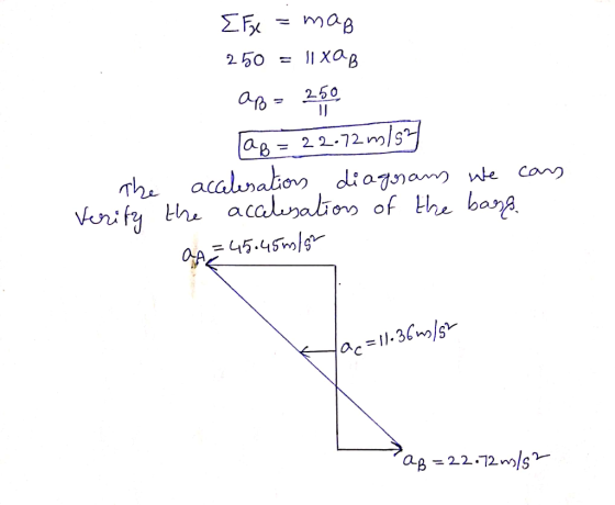maB 250 260 2 The acalralio diagnan we can rify h acalusalios of the basa 45.45mlg OA lac=11.36m/s ag 22-72ls