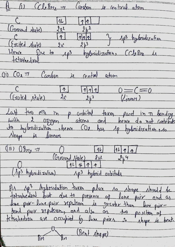 Carbos ie len tral atom IGroundtat) 22 2 Aphybaidzabm (tcikd Atal Henla De toAp erahadral hybxidizafors. Casabin fentel atom