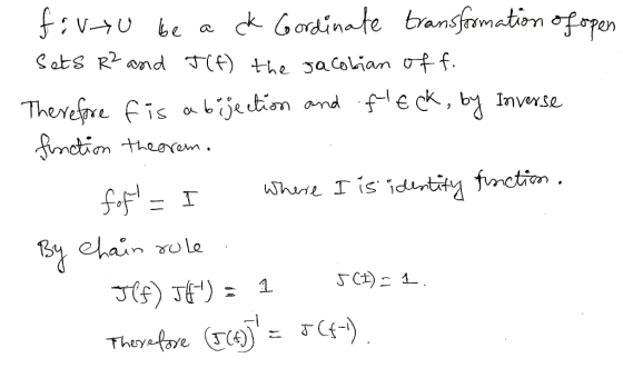 Gordinate transfremation ofopen Sats R amd TIA the Ja Colian ff. jection and fe ck, by Inverse Therefre is fmction theore Whn
