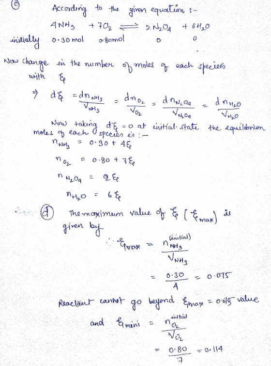 Accordung to he given equation : o.30 mol orBomol en the num maleg 02 NH 치 mop 1 NHH value
