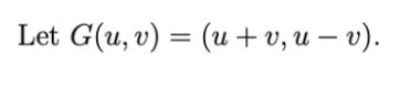 Let G(u, u) = (u + u, u-v).
