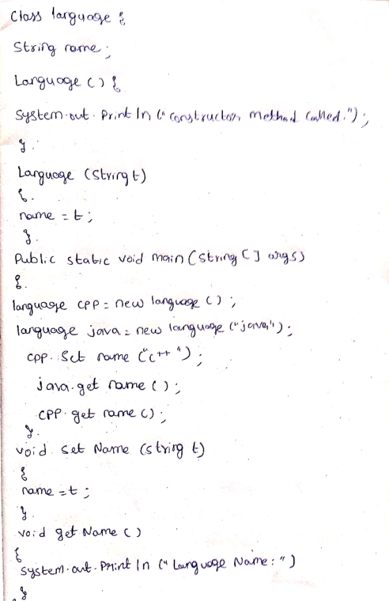 Stsifg ome Public stabic void main CstnJ s) larguooye java nes langue j) voi d Set Nome s tyi t name -t