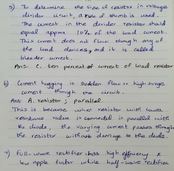 5) deter nine tees, ze of resisto γ |N Voltage To The wrent in the divider reistor shold equal appmx. 15%nof the load coment