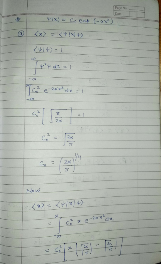 Page No Date Ylx) = Co exp (-ax) (a CP 2 02 2o 2 TT YH 20 Co T Now e-2&2 Co 2- 2 TA