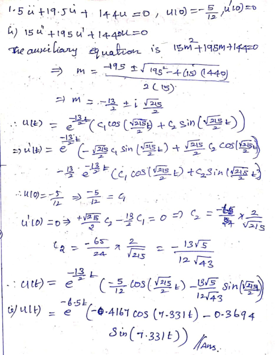 -5 u19.5ut 14u ニ~5 15 u+1954t1440Lニ0 2 らm+198M→4420 The ausei liary uateon is 495 土 19s-+ () (44) - 13 + i 215 COS 二( n. -12
