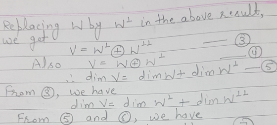 win the above esult we Aso dim Ve dimnt dimn we have dim Ve dim n dim W and we have rom Fsom 6
