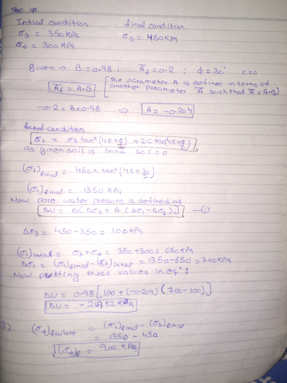 ae sp Sinal condition Indial condition 35a kPa B-o98i iven The parameter Ais desined interms of another PCRame ter A.B A suc