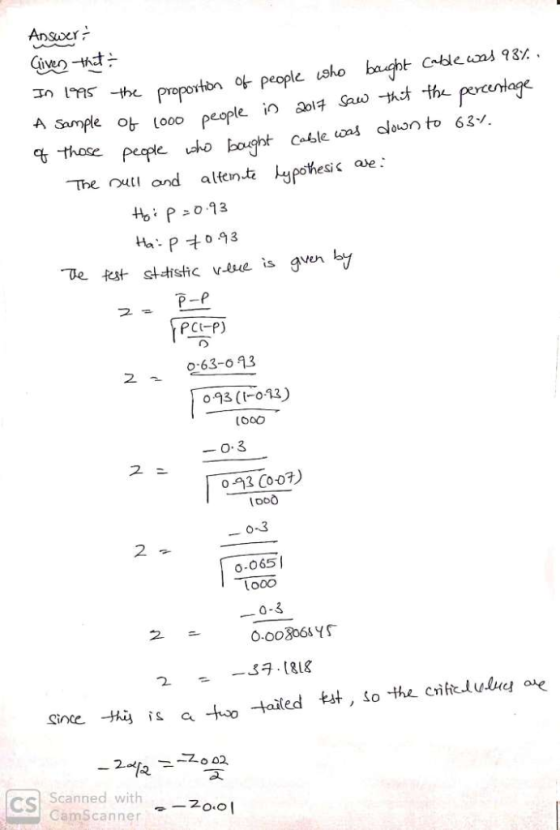 Answer Given -tht: t Cable and 98% . ct fhe percentage A Sample Oly looo people in) 201チG20-thナthe pepie uho boht Clen loto 6