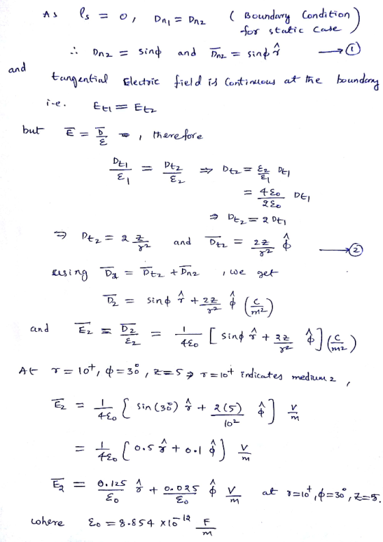 (Bowndarn Cond,tion os stakic Case and Dnr-sin n2 = Sin bur e=- , therefore - Ptz っb and Dt. -22 2 ast Lo e Cun 4-2o Eg = o.l