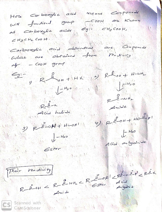 Copounds boylie aud Car Hoe e as COOH Kyown group Car boorydie ayds as H 00DH CH3CH Co0 H Carboxylic derivtives aud are trom