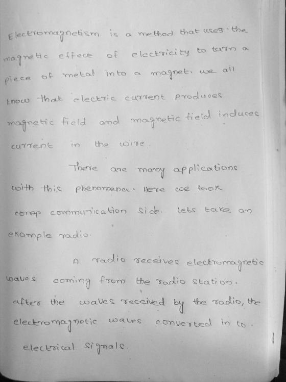 Electvomagnetism is a Method that useg the O to tury e lectricity aaubous piece Of effect tic Yma agpet ai) in to we metal Pr