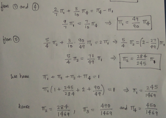 and (4) 3 IT4= T4-T, 16 49 T4 90 16 bron 27 T, + 은.Yo으 TT, -2 T → 49 4 4 Io 49 284 T, 49 T2 TT2 4 245 We have T,+T2 +T3 TT4 =