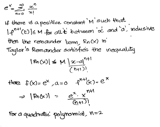 Xao Lf there a positive constant M such that tien the remaunder bem RnC) in Taylors Remavder sahsfes the neual n+l χ-a Cnti