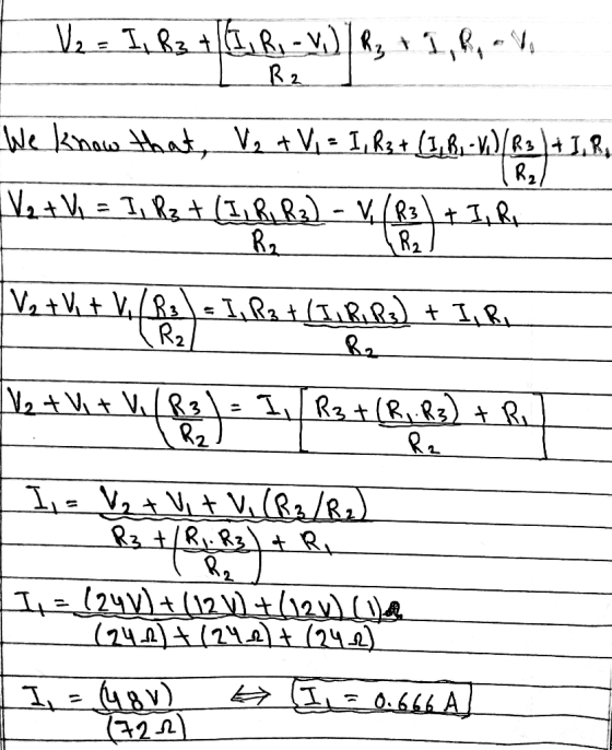 R2 Ne knaw that V, +Vi- 1,Rs+ (1,81-)(R \4 J,R V3 1,R R2 V+V+V/R I,Ra + (IRiR) + 1,R. R2 I. R3 + (RR) + R R2 R3t/R83 R I2124)