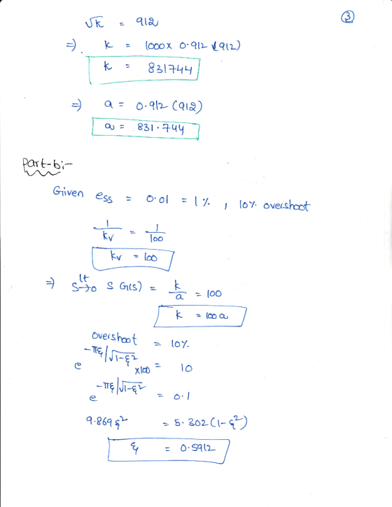 art-b Given ess o. ol = 1% , 10% ove(shoot lt overshot 10% xlco e. 9,869 두