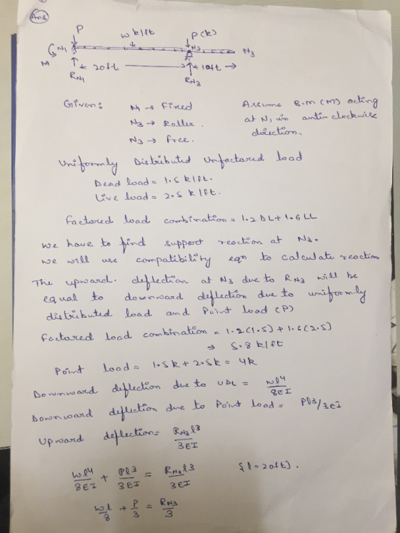 P ck) じve Loads 2.S kIFE ea val to douoand dlleetion due to uni daabibuted load and Pat lood cP fodo ted load cow.bro a toone