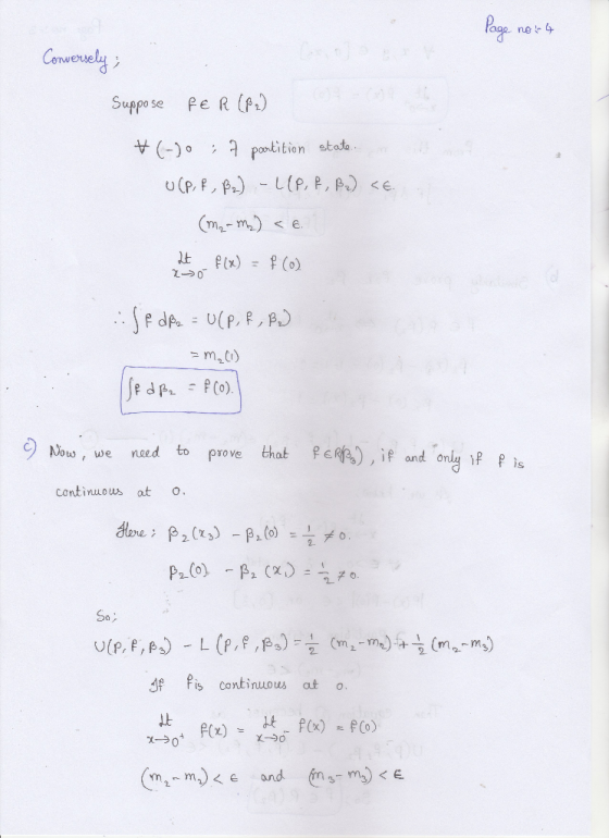 Conwer Suppose Pe R (P) state (-)。 partition need to prove that PE㈲, ie and only if pis to t , we continuous at O So Jf Fis c