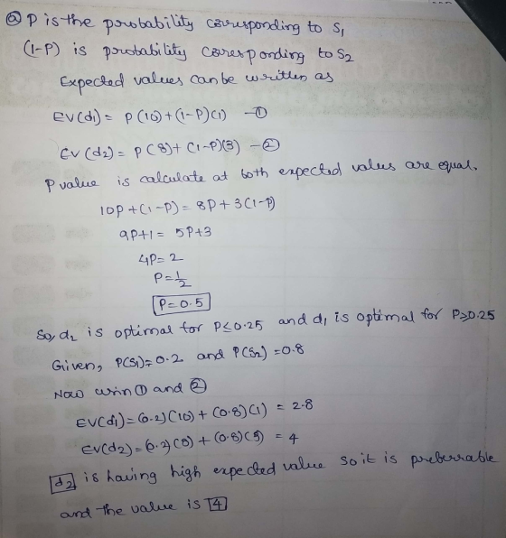 Expecand values anbe u, sutun ar) Cv Cd2)-pC%)+ C-f)(3) _@) P valuo is aalbulata at both eapectaol valus asre equa LiP2 So d
