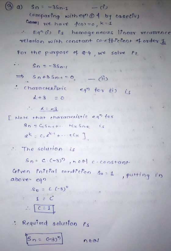 Ean relation rs bomoge neous I7nearreccamence w,.th consナant, coefhcment dtotder. Forthe Purpose of Φ ,we solve Pt. E Note