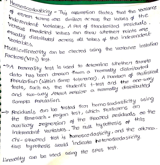 lomoscedoticit ciy This osumplion States thet the terims core imilar athe Values inderende the re Vcotiables. A Plot e stanc