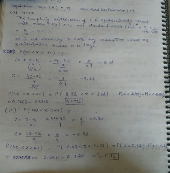 Potulat on The samnp 오-0.9 because n a O. O. -0-9868-0.01320 4736 にP(Z<o.aa)-P(«4-0.35 P(-0.sa<乙く4.aa ) (40 <XCqu) =