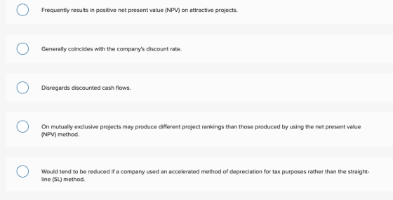 Frequently results in positive net present value (NPV) on attractive projects. Generally coincides with the companys discoun
