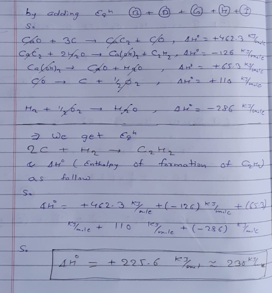 by adding z+Y62-3 te K3ate Cao Cals Calann 3C Calebn)y t Cyr,AH- 6 dlo +65.3 5t AH Ct Ha 2n 988- get Ho fermaation of 44 (En