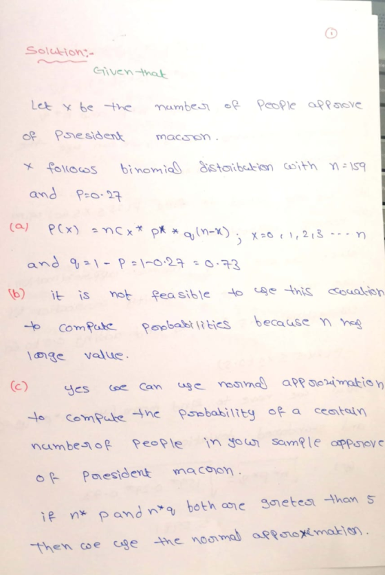 Solulion:- of Paie sident macn macon and Pro. X011213 b) itis not Peasible is coalisn ComPake Ponbabi ttics because nns ge Va