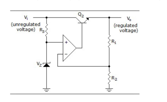 2 Vi 0 (unregulated voltage) R3 (regulated voltage) R1 R2