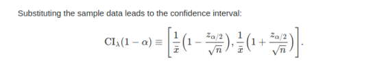 Substituting the sample data leads to the confidence interval: χα/2