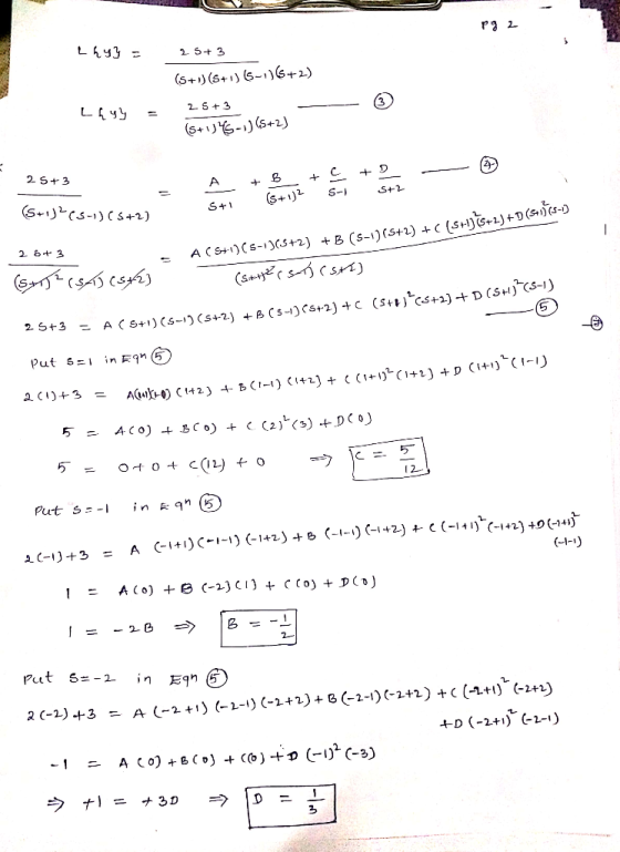 2 s+3 2^- 2 6+3 Put s-l in民9n⑤ 12 Put 6-2 in En (-2+)(--リ ウナl=ナ3D ラ 3